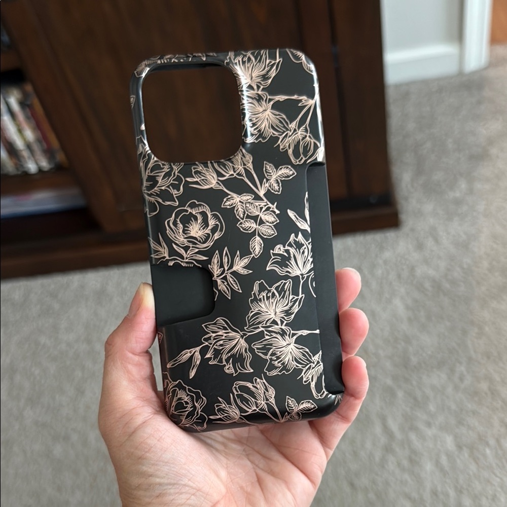 Floral Black Phone Case - iPhone 13 Pro